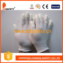 White Nylon White PU Glove, Knit Wrist (DPU101)